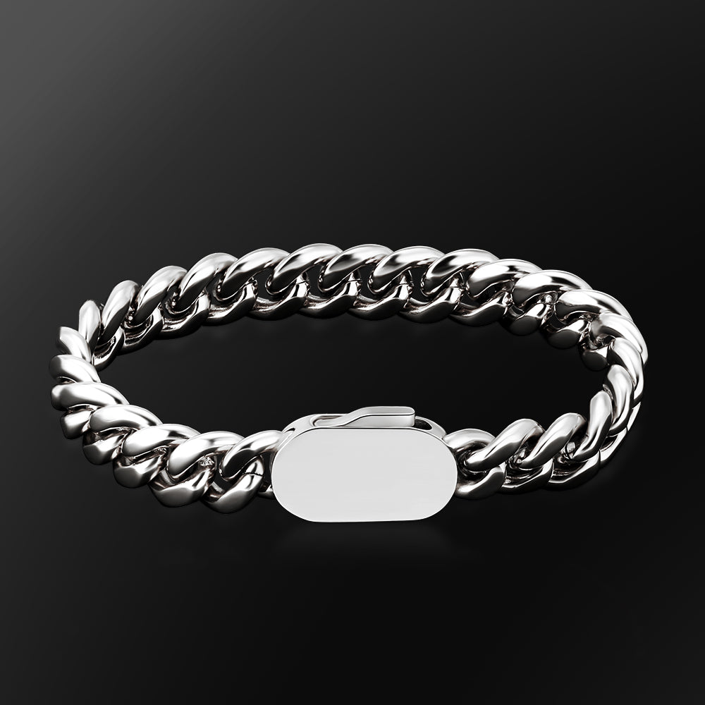 8MM Silver Miami Cuban Bracelet